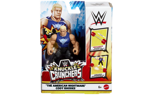 Cody Rhodes (Blue Shirt) - WWE Knuckle Crunchers 5 Mattel WWE Toy Wrestling Action Figure