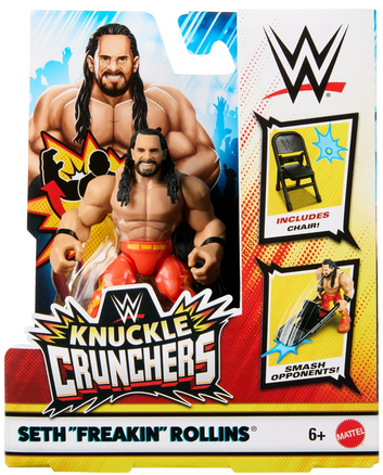 WWE Action Figure Knuckle Crunchers Seth Rollins with Battle Accessory