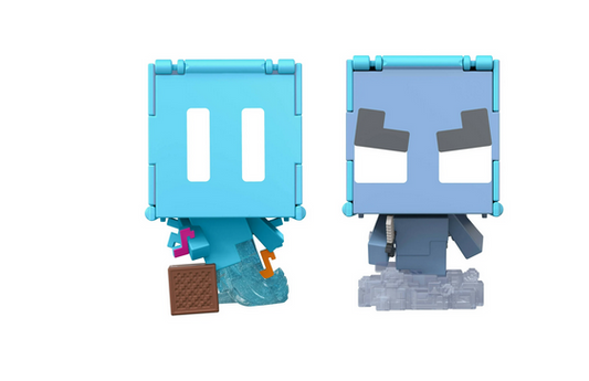 Minecraft Flippin’ Figs Figures, 2-in-1 Fidget Play, 3.75-inch Scale Magic Mobs Collectible