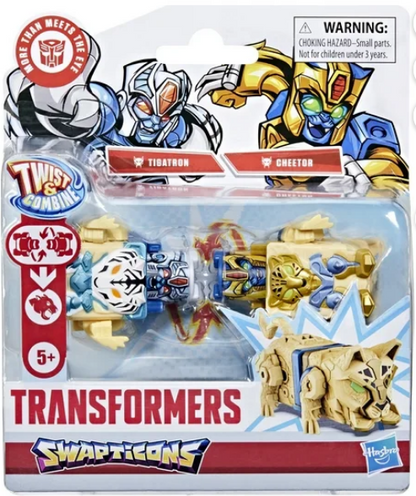 Transformers Toys Swapticons Cheetor and Tigatron Action Figures, 5+