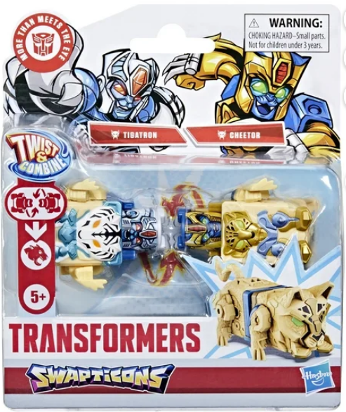 Transformers Toys Swapticons Cheetor and Tigatron Action Figures, 5+