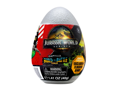 Jurassic World Rebirth Captivz Slime Egg Dinosaur Collectible Flocked Exclusive Ages 3+