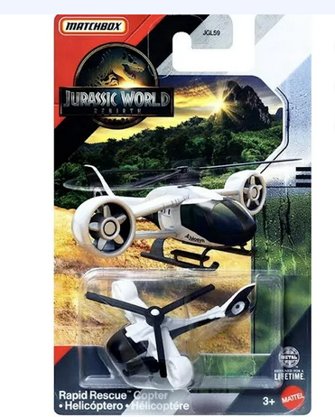 Matchbox Jurassic World Rebirth - Rapid Rescue Copter