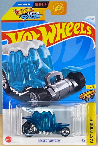Hot Wheels Dessert Drifter Blue, 1:64 Scale Toy Car or Truck for Collectors & Kids