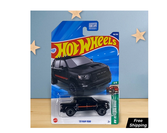 2025 HOT WHEELS 23 RAM 1500 BLACK 96/250 HW REVERSE RAKE 2/5