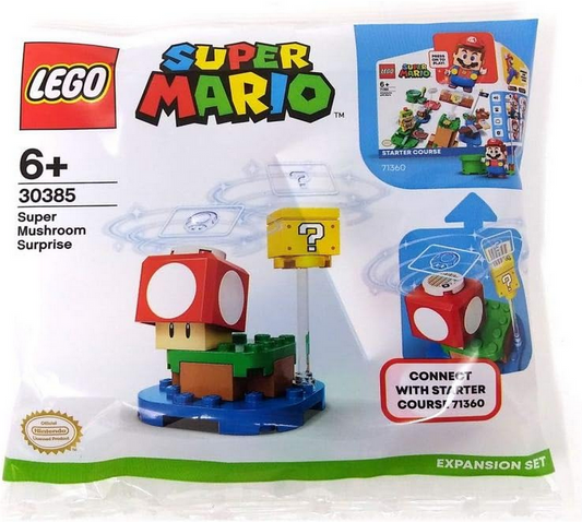 LEGO Super Mario Block Super Mushroom Expansion Pack to Expand Your Game Set 71360, Model 30385