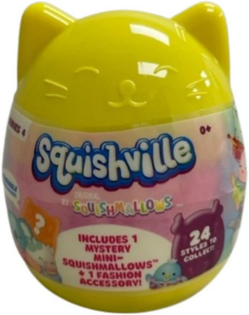 Squishville by Squishmallow Mini Squishmallow Plus Fashion Accessory - Series 4 - One Random Squishville Character Plus Fashion Accessory (Single)