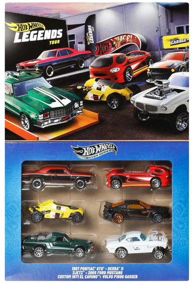 Hot Wheels Legends Tour Set of 6 1:64 Scale Die-Cast Toy Cars & Trucks