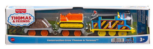 Thomas & Friends Construction Crew Thomas & Terence the Tractor Motorized Toy Train for Kids