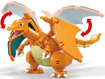 MEGA Pokémon Building Toys Set Charizard with 222 Pieces, Articulated and Poseable, 4 Inches Tall, for Kids