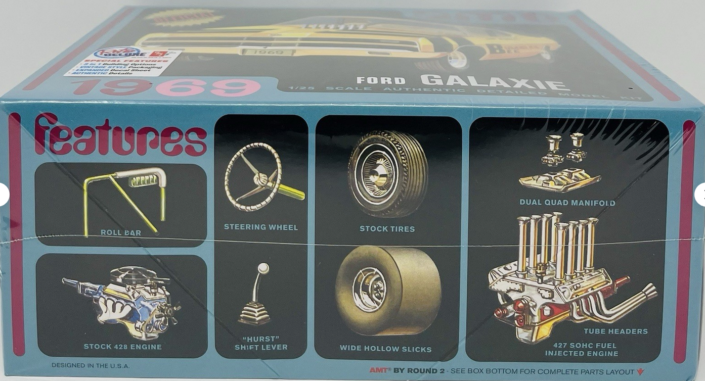 AMT 1:25 1969 Ford Galaxie Hardtop Plastic Model Kit AMT1373/12