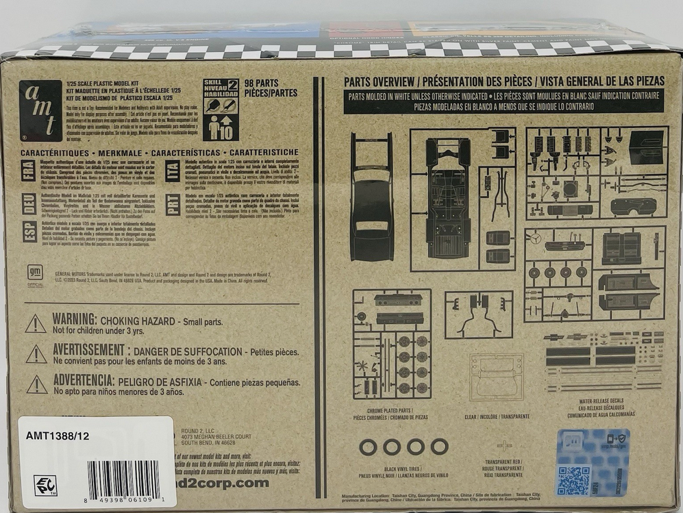 AMT 1/25 Scale 1967 Chevelle SS-396 - Retro Deluxe Factory Sealed Authentic Kit