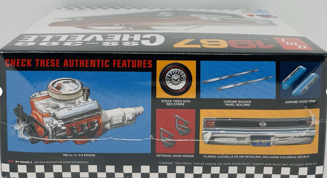 AMT 1/25 Scale 1967 Chevelle SS-396 - Retro Deluxe Factory Sealed Authentic Kit