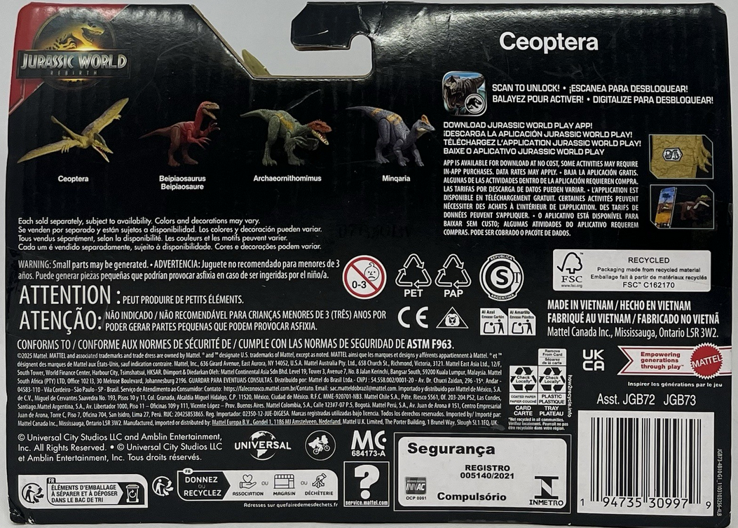 Jurassic World Rebirth Frenzy Pack Ceoptera