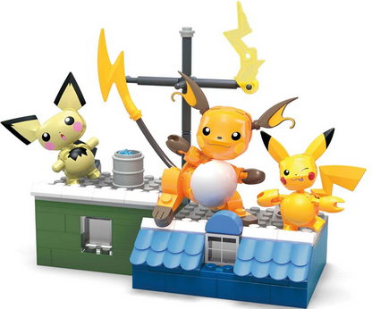 MEGA Pokémon Action Figure Building Toys for Kids, Pikachu Evolution Set with 159 Pieces, 3 Poseable Characters, 8 Year Old