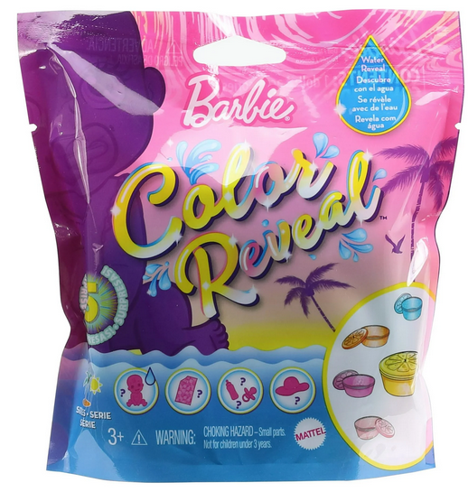 Barbie Color Reveal Baby Dolls With 5 Surprises, Sand & Sun Series