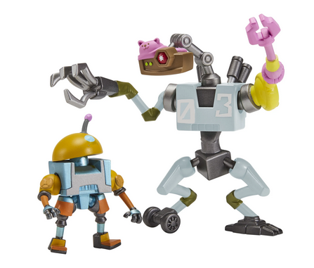 TMNT Mutations 4.5” Mechazoid 03 and Mini Mech Basic Action Figure by Playmates