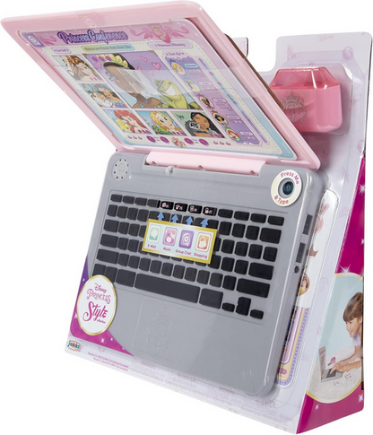 Disney Princess Style Collection Laptop with Phrases, Sound Effects & Music! Girls Toy Pretend Laptop