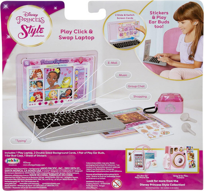 Disney Princess Style Collection Laptop with Phrases, Sound Effects & Music! Girls Toy Pretend Laptop