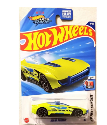 Hot Wheels Alpha Pursuit 18/250 Green HW First Response 2/5