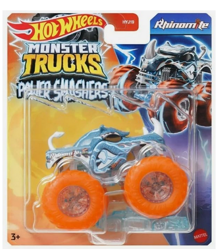 Hot Wheels Monster Trucks New for 2024 1:64 Scale Power Smashers (Rhinomite)