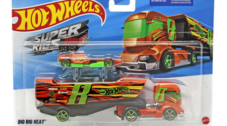 Hot Wheels Super Rigs Big Rig Heat Diecast Car (Orange)