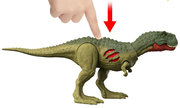 Jurassic World Dominion Extreme Damage Quilmesaurus Dinosaur Action Figure Toy, Battle Play