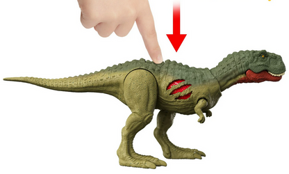 Jurassic World Dominion Extreme Damage Quilmesaurus Dinosaur Action Figure Toy, Battle Play