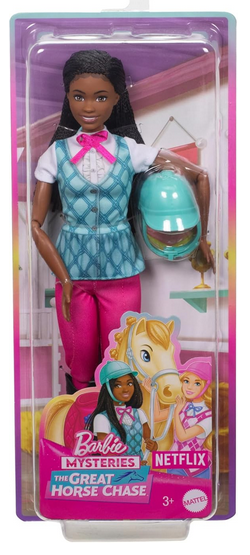 Barbie “Brooklyn” Doll & Accessories from Barbie Mysteries: The Great Horse Chase, Includes Fashion Doll, Removable Riding Outfit & Helmet