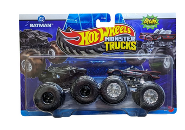 Hot Wheels Monster Trucks 1:64 Batman vs Classic Batman Demolition Doubles