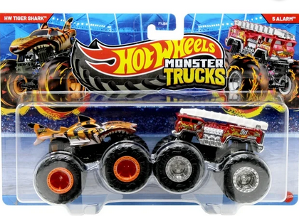 Hot Wheels Demolition Doubles Tiger Shark vs 5 Alarm Diecast Car 2-Pack