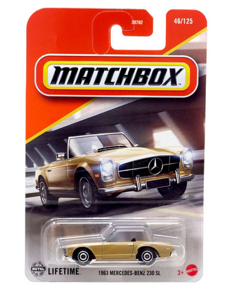 Matchbox 1963 Mercedes-Benz 230 SL Diecast Car (Gold)