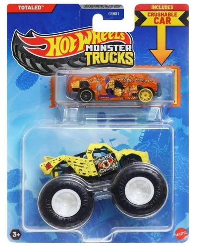 Hot Wheels Monster Trucks Totaled Series with Crushable Car