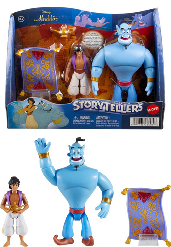 Disney Aladdin Storytellers Pack of 3 Figures Genie, Aladdin and Magic Carpet