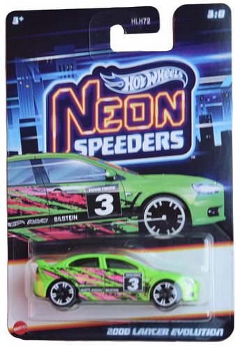 Hot Wheels 2008 Lancer Evolution, Neon Speeders 3/8 [Green]
