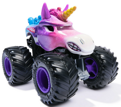 Monster Jam, Official Sparkle Smash Monster Truck, Die-Cast Vehicle, 1:64 Scale, Kids Toys for Boys Ages 3 and up