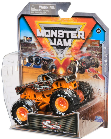 Monster Jam, Bad Company Monster Trucks, 1:64 Die-Cast Vehicle, for Ages 3 and up