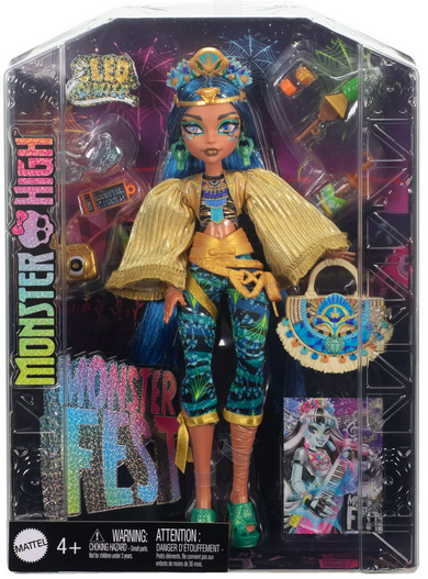 Monster High Monster Fest Cleo De Nile Fashion Doll with Festival Outfit, Band Poster and Accessories