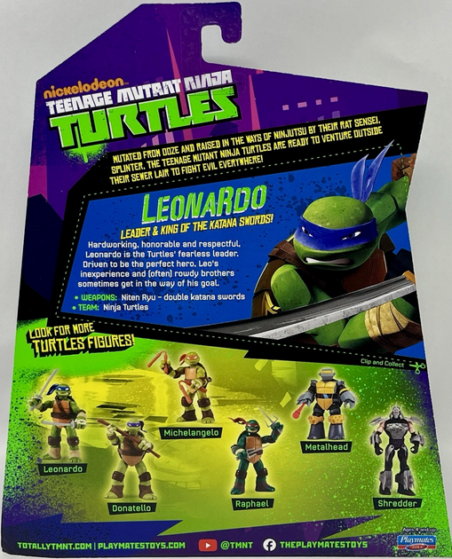 Teenage Mutant Ninja Turtles LEONARDO TMNT 2012 Reissue 4.5" Figure