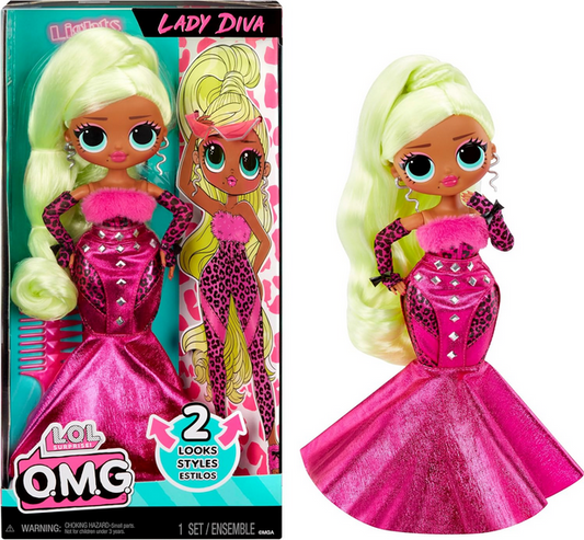 LOL Surprise OMG Lady Diva Fashion Doll with Multiple Surprises Including Transforming Fashions and Fabulous Accessories