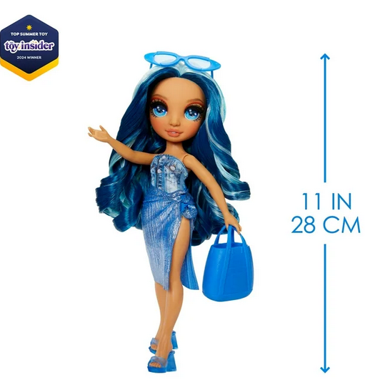 Rainbow High Swim & Style Skyler, Blue 11” Doll, Ages 4-12
