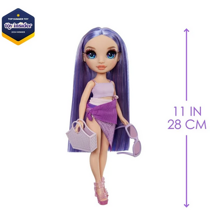 Rainbow High Swim & Style Violet, Purple 11” Doll, Ages 4-12