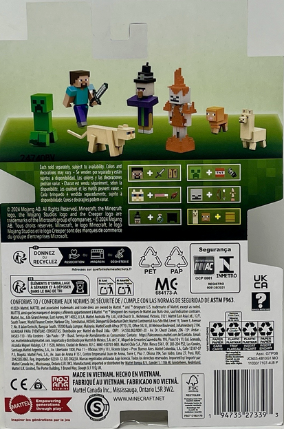 Minecraft BABY ANIMAL PACK Sheep & Llama Build-a-Portal Figures w/ Hay Bale