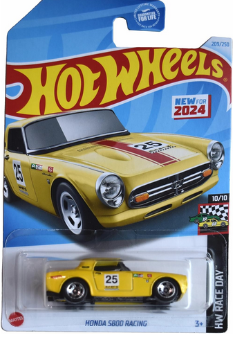 Hot Wheels Honda S800 Racing Yellow