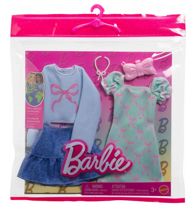 Barbie Fashions PINK BOW 2 PACK