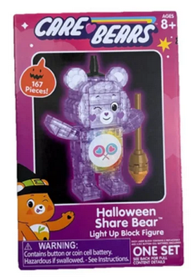 Care Bears Halloween Purple Share Bear Light up Block Figure
