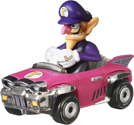 Hot Wheels Mario Kart Waluigi Badwagon Pink/Purple