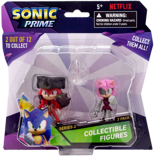 Sonic The Hedgehog Series 2 Collectible Figures Knuckles & Amy Mini Figure 2-Pack
