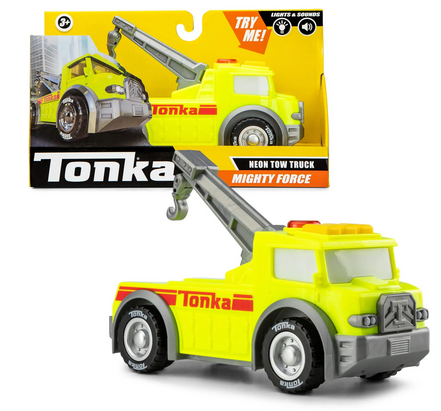 Tonka Mighty Force Lights & Sounds Tow Truck (Neon)