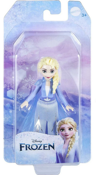 Disney Frozen Elsa Small Doll in Travel Look, Posable with Removable Cape & Skirt